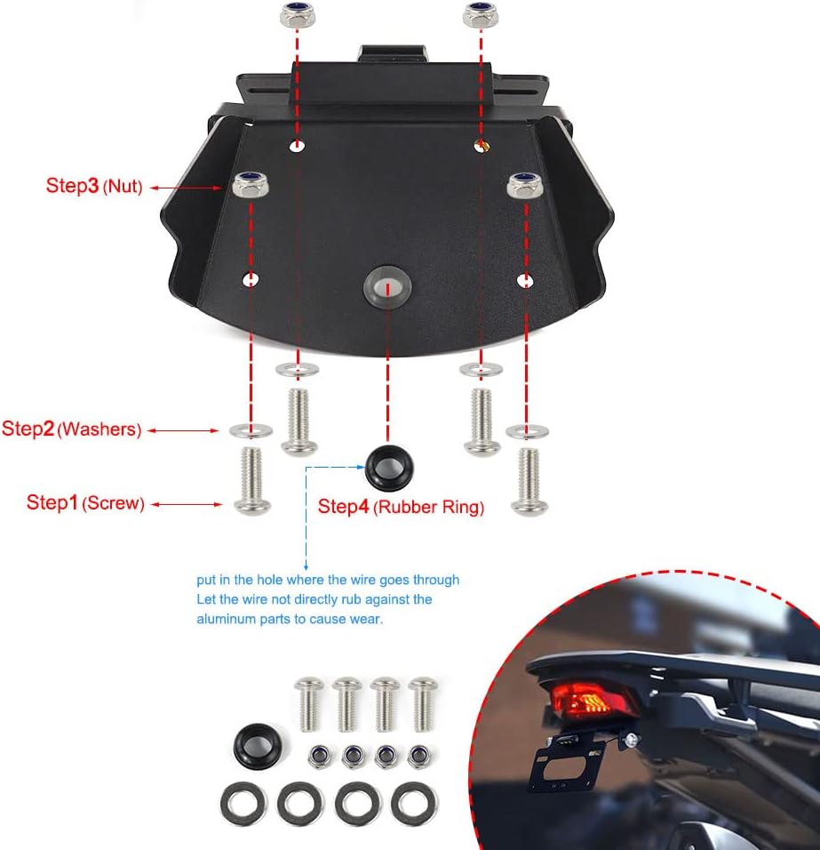 Xitomer Tail Tidy Fit for Pan America 1250 / Special 2021-2024, Fender Eliminator with LED Light, Compatible with OEM/Stock Turn Signal