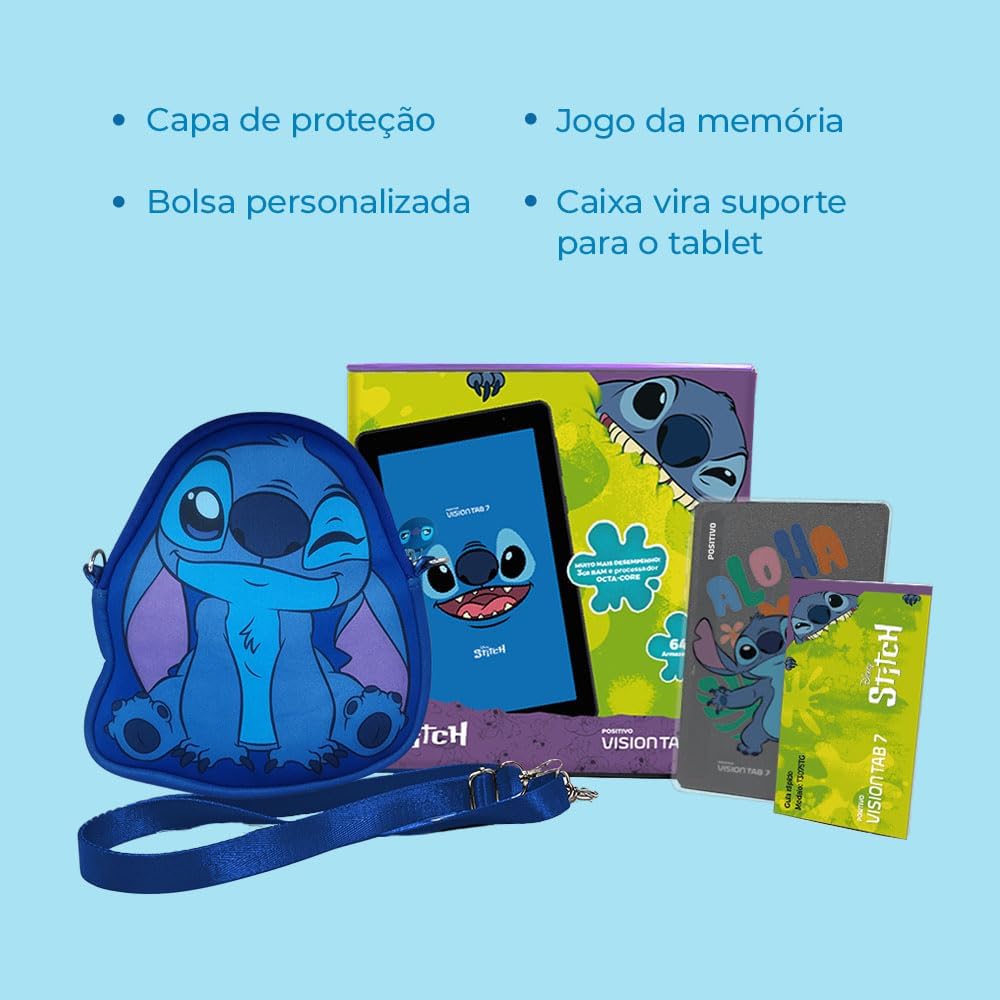 Tablet Positivo Vision Tab 7 Stitch - Processador Octa-core 3gb Ram 64gb Armazenamento, Tela 7 Ips, Bateria 3100mah, Android 14 Go, Wi-fi - Preto - Inclui 2 Itens De Proteção (capa e bolsa) Tablet Positivo Vision Tab 7 Stitch - Processador Octa-core 3gb Ram 64gb Armazenamento, Tela 7 Ips, Bateria 3100mah, Android 14 Go, Wi-fi - Preto - Inclui 2 Itens De Proteção (capa e bolsa)