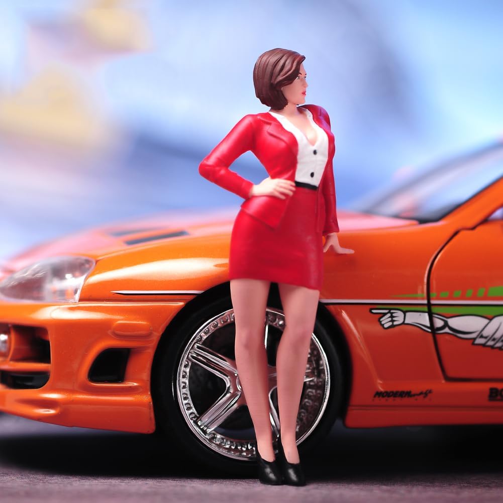 Exquisite Painted Miniatures 1/18 1/24 1/64 1/43 1/87 Scale Movie Character Scene Props Figure Dolls Unpainted Model for Cars Vehicles (C, 1/64 Scale)