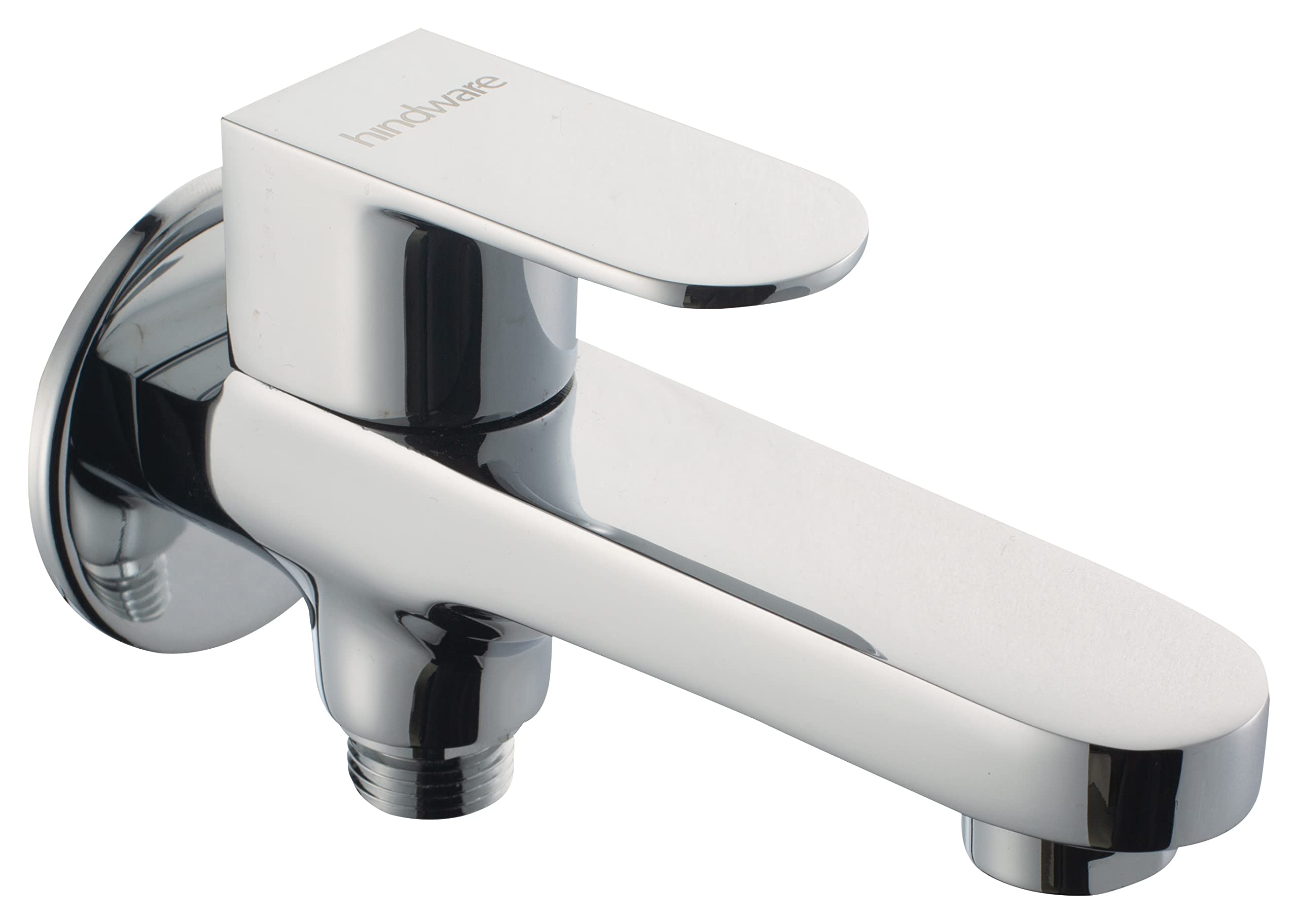 Hindware Italian Collection F340005CP Elegance 2 in 1 Bib Cock with Wall Flange, Brass with Chrome Finish-image-5