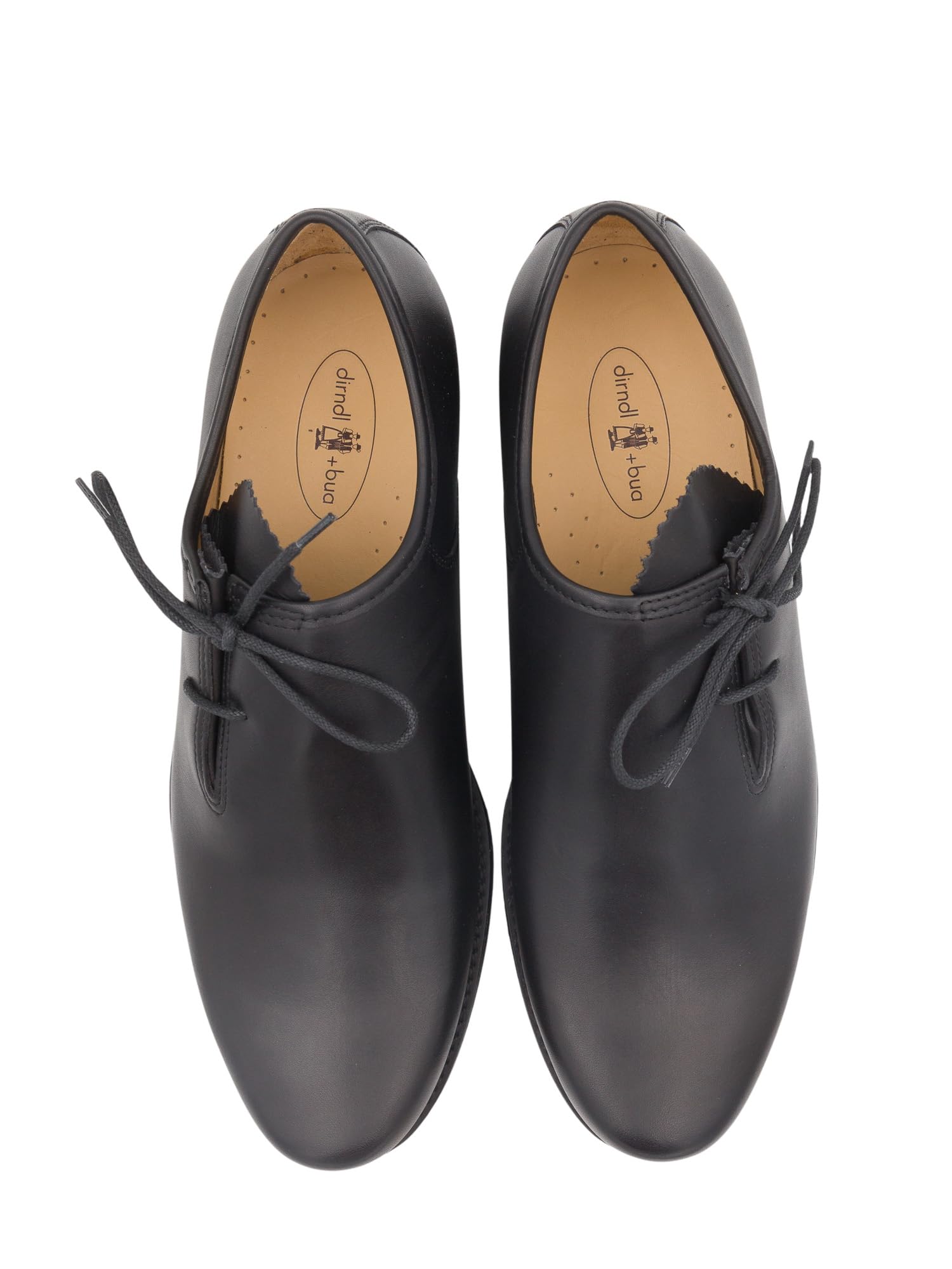 Trachtenschuh Softy für Herren, Flache Haferlschuhe für Männer, Schwarze Schuhe für das Oktoberfest mit Schnürung