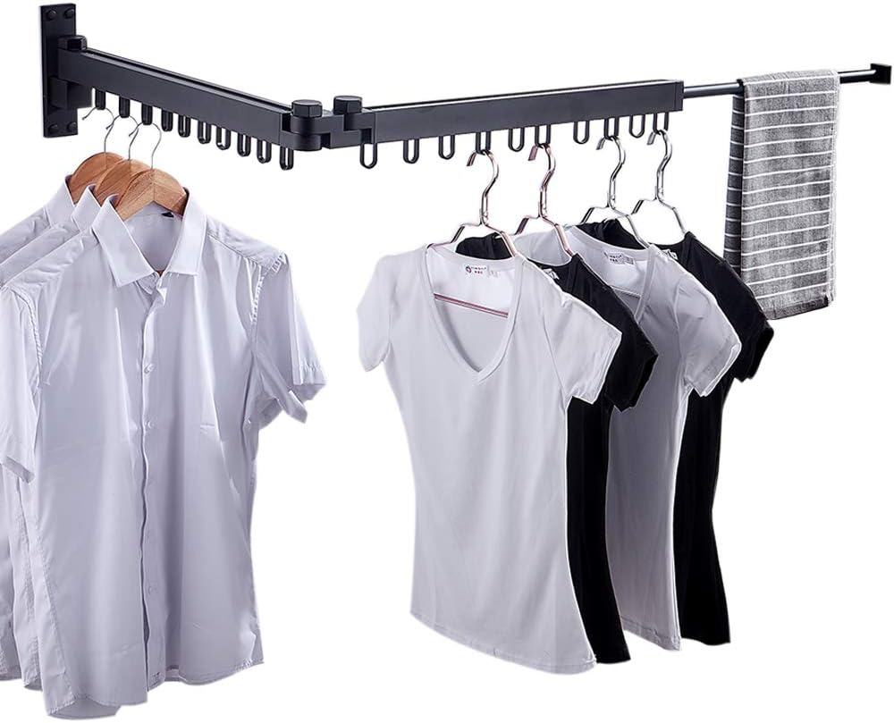 BakalaClothes Drying Rack, Aluminum, Mette Black
