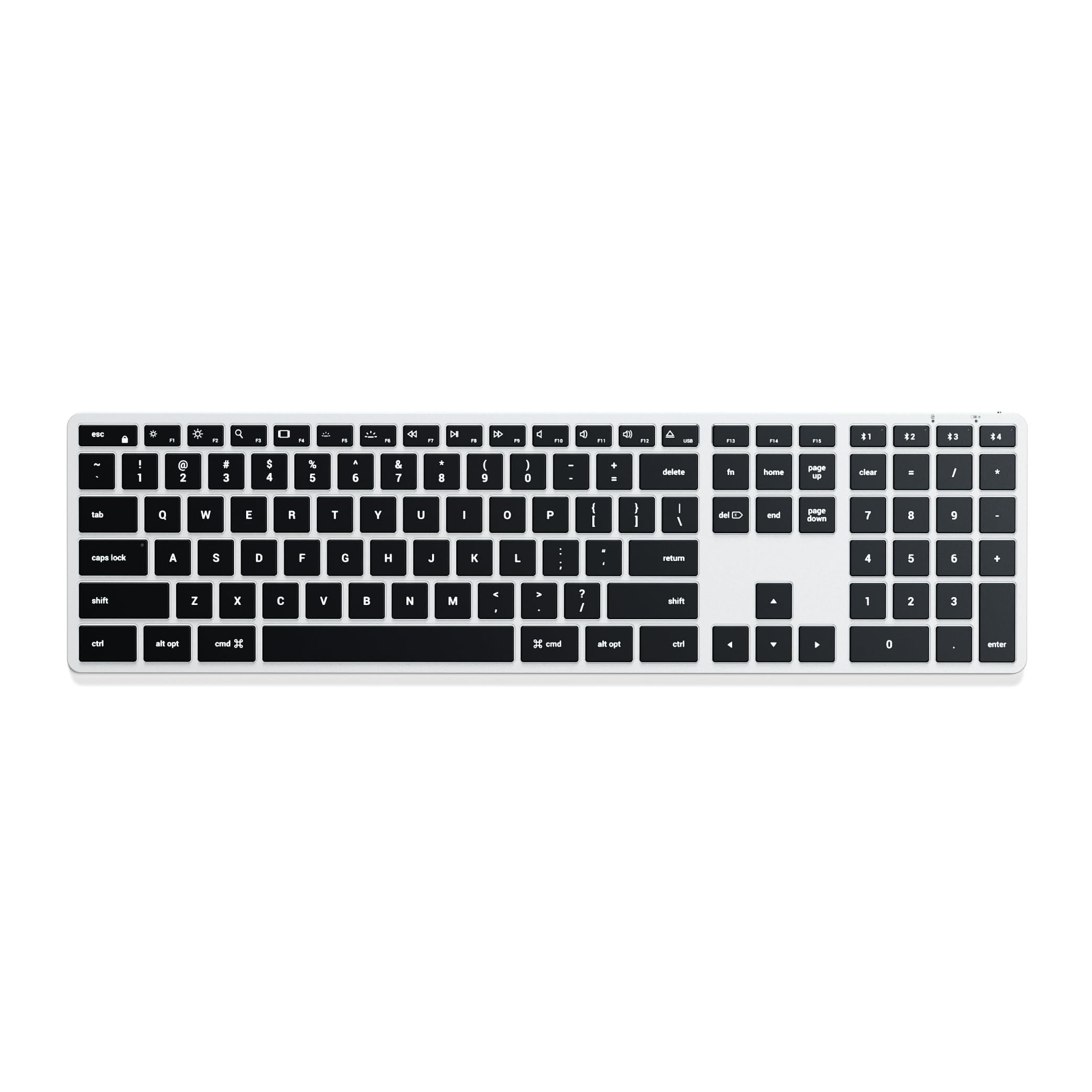 Satechi Slim X3 Bluetooth Backlit Keyboard Multi-Pair (Silver) (3 Zones) (Compatible with iMac, MacBook, iPad and More 2012 and Later Mac Devices)