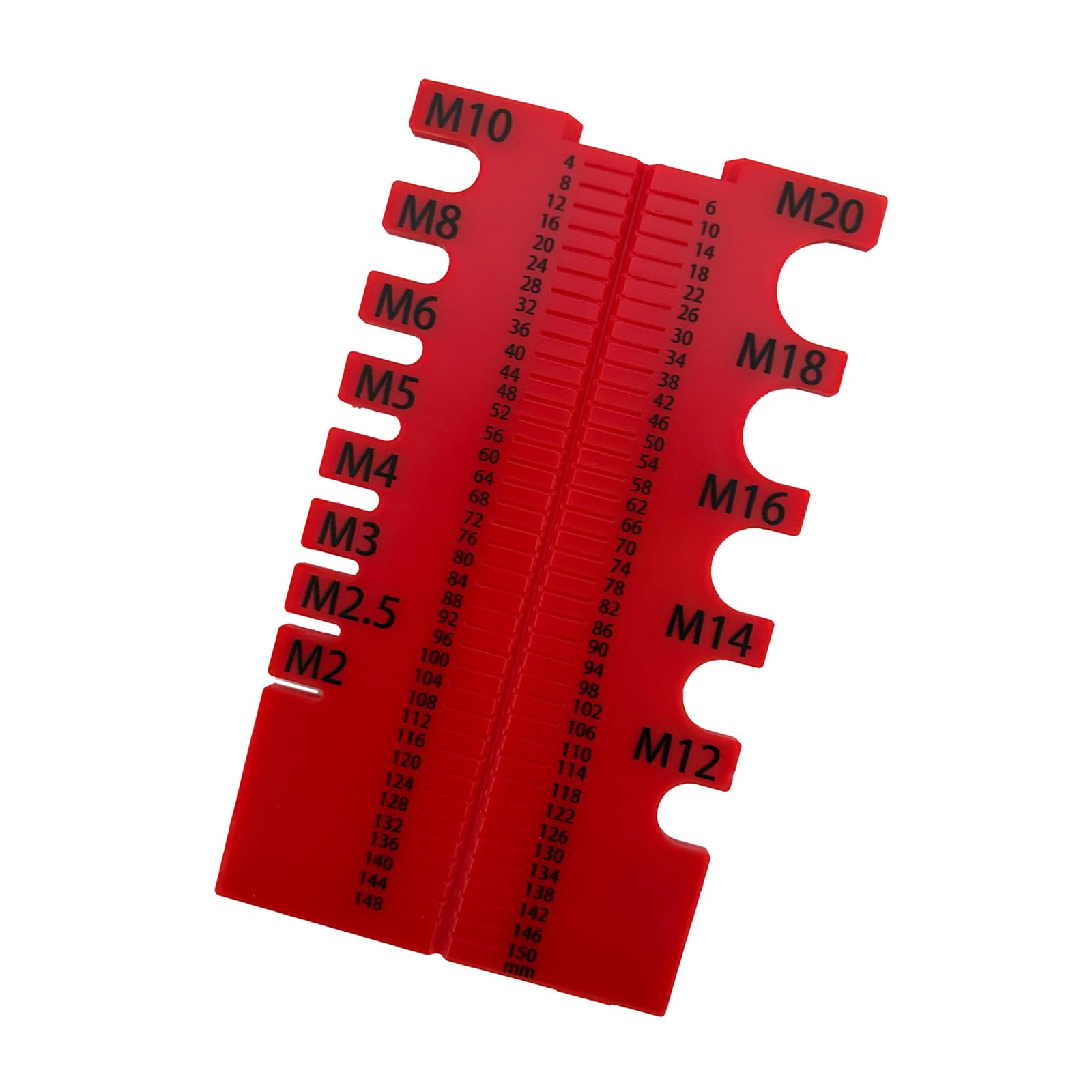 Side Metric Bolt Size Gauge with Ruler for Quickly Identifying Nut Bolts Precision Measuring Tool Double Function Measuring Tool