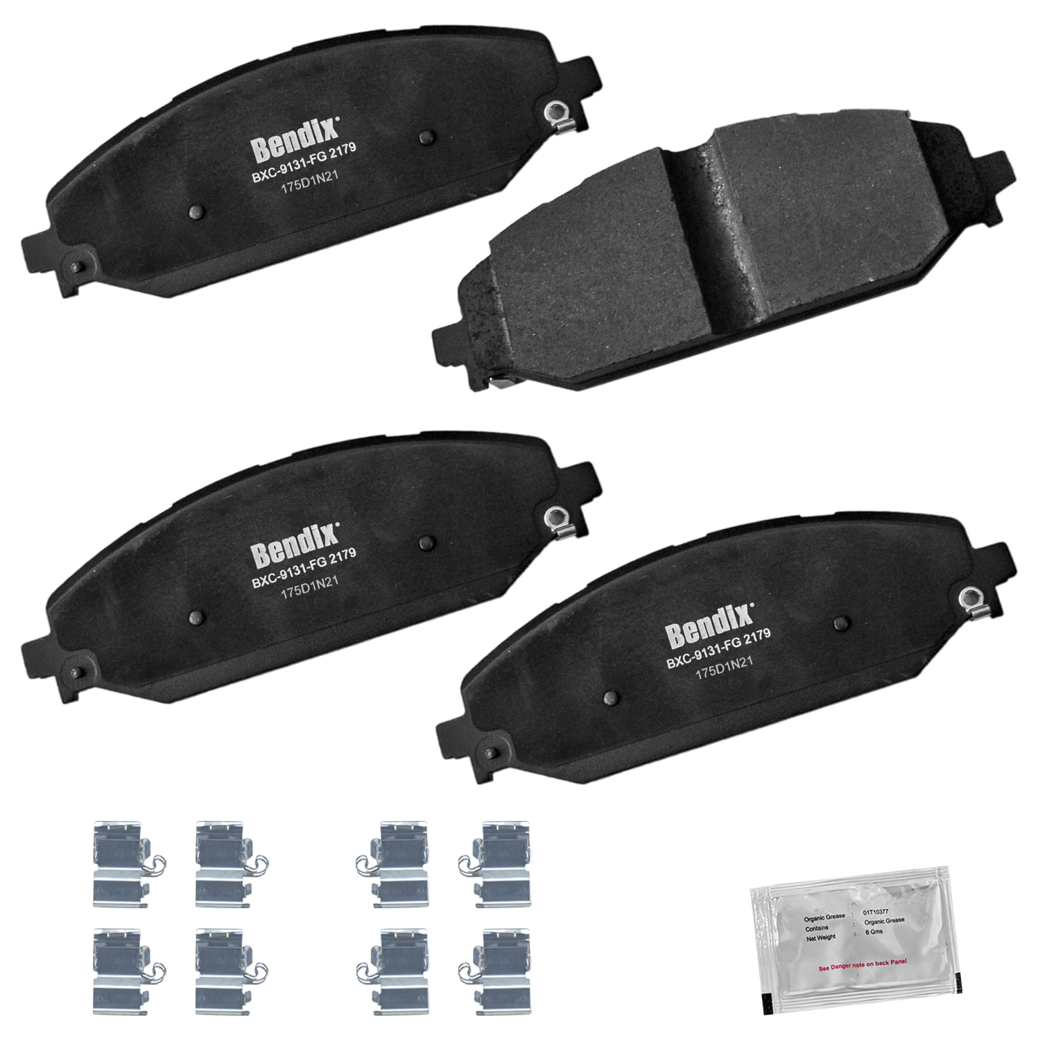 Bendix Priority1 CFC2179 Ceramic Front Brake Pads for Jeep Grand Wagoneer 2024-2022, Grand Wagoneer L 2024-2023, Wagoneer 2024-2022, Wagoneer L 2024-