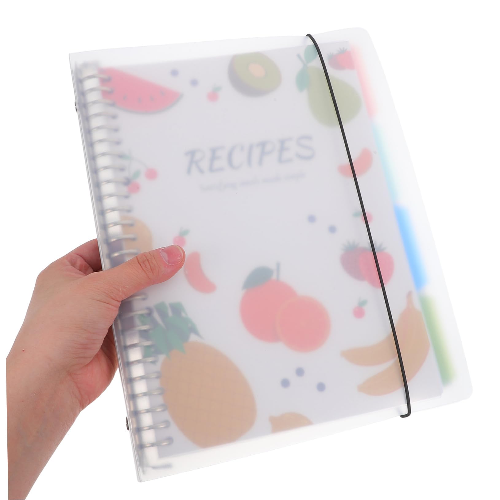 Quaderno per Ricette di Cucina Bianco Sezioni Pre-stampate e Pagine Facili da Sfogliare per Organizzare e Pianificare Ricette in Casa