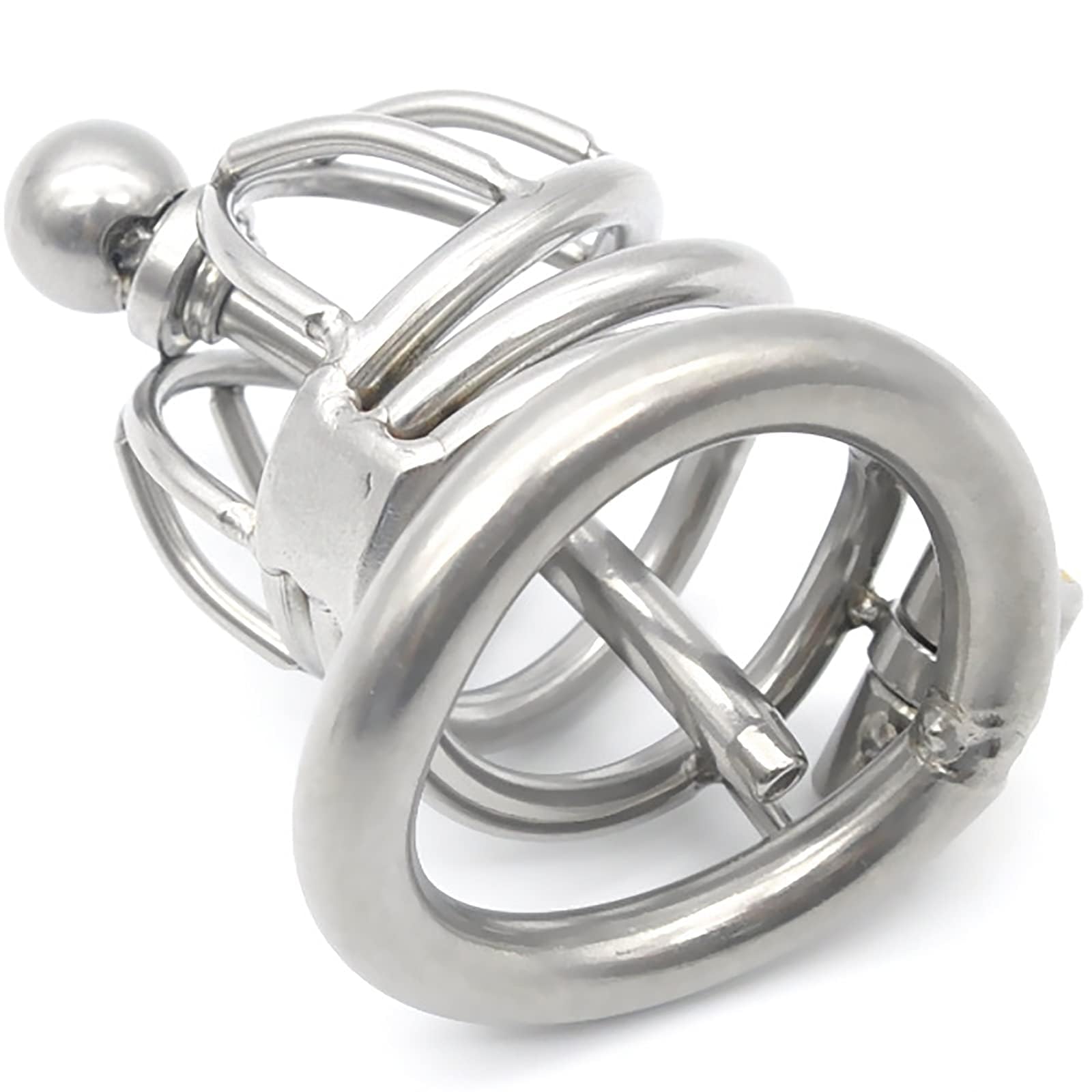 Cintura Di Castità For Uomo In Acciaio Inossidabile Gabbia For Pene Maschile For Con Anello For Regolabile E Dilatatore Uretra