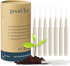Good4u® Biodegradable Interdental Brushes 0.5 mm – Fine Interdental Brushes with Plant Handle PLA for Orthodontics and Narrow Spaces