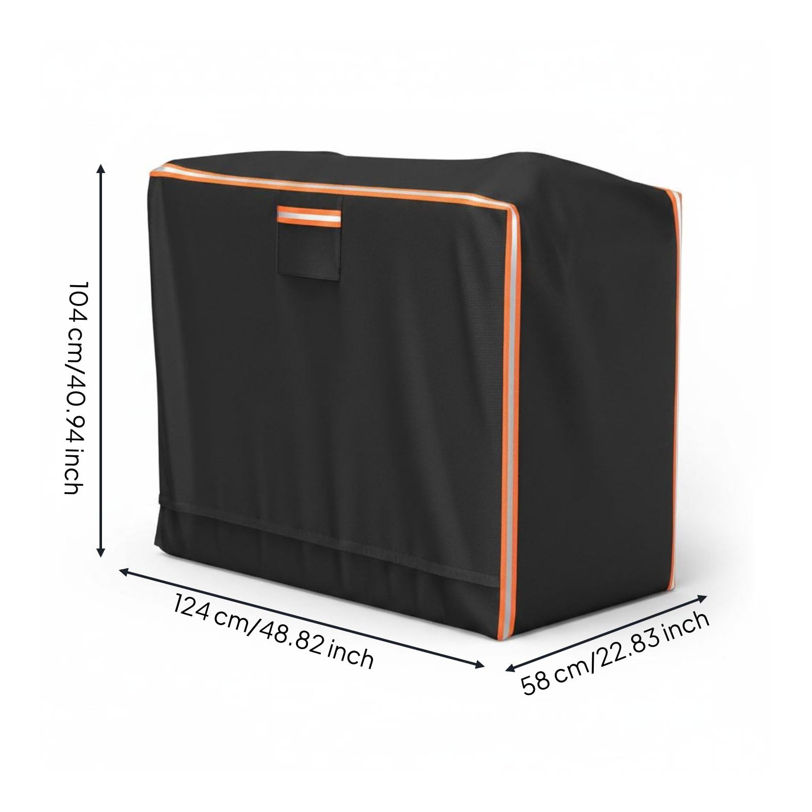 TISHITA Waterproof Scooter Cover Abdeckung Schutzhaube Hülle Regenschutz aus 600D Oxford PVC mit Reißverschluss Reflektoren Griffen Luftzirkulation für , Schwarz , 420D