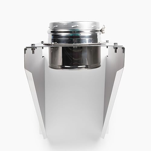 Miniatura 2 de Soporte de pared base para tubo de chimenea aislado de doble pared de acero inoxidable 304 de 6 pulgadas de diámetro