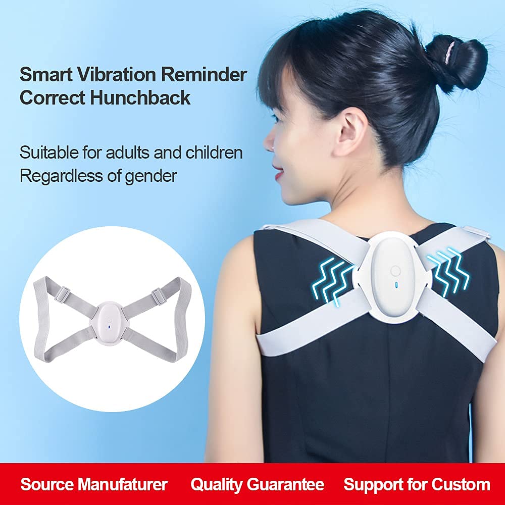 Smart Posture Corrector, Upper Back Brace with Vibration Intelligent