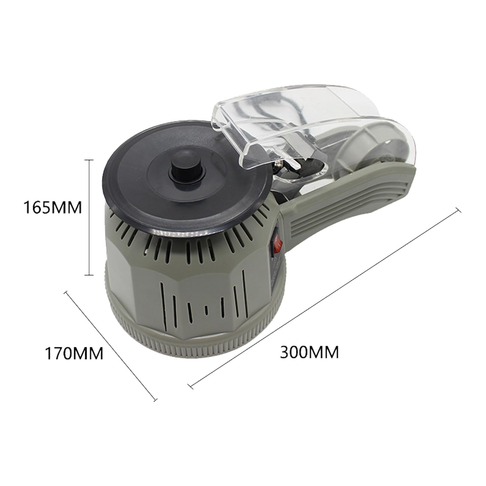 Automatyczny dyspenser taśmy, obrotowy dysk tnący z automatycznym zatrzymaniem, elektryczny obcinak taśm klejących, długość cięcia od 11 do 58 mm, szerokość taśmy od 3 do 22 mm, do magazynów, szkół