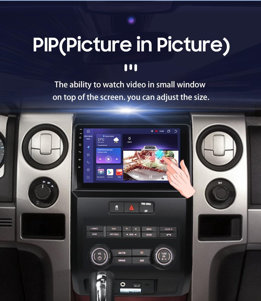 Picture-in-Picture (PIP) video playback on the car stereo screen