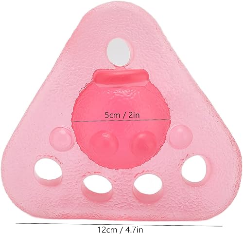 Miniatura 3 de Entrenador de agarre, estirador de dedos TPR triángulo bola agarre entrenador mano estiramiento ejercicio juguete rosa para restaurar lesiones en la