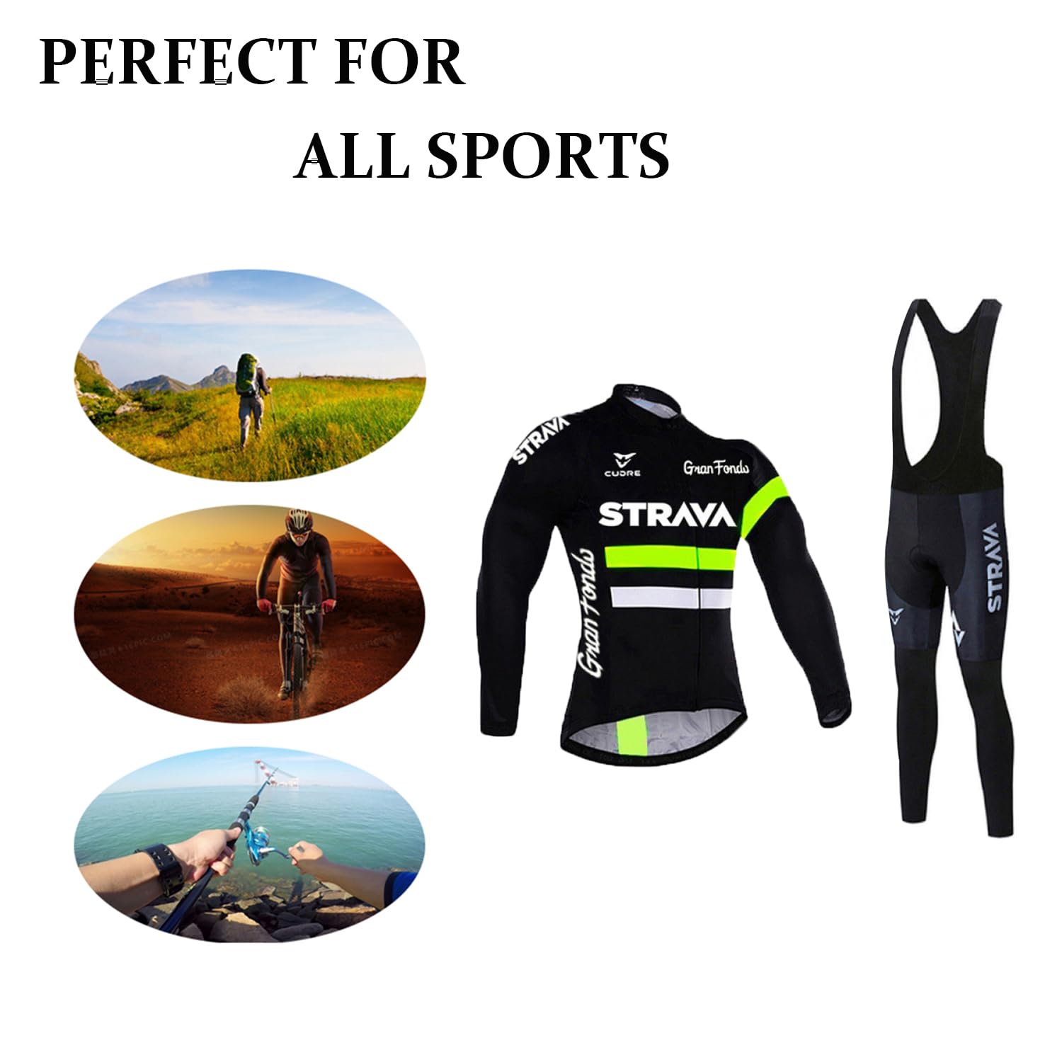 Abbigliamento Ciclismo Uomo Invernale Completo Abbigliamento Ciclismo Bici Pile Maglia Tuta Bicicletta +Pantaloni Imbottiti Con 3D Gel pad Traspirante Sportivo