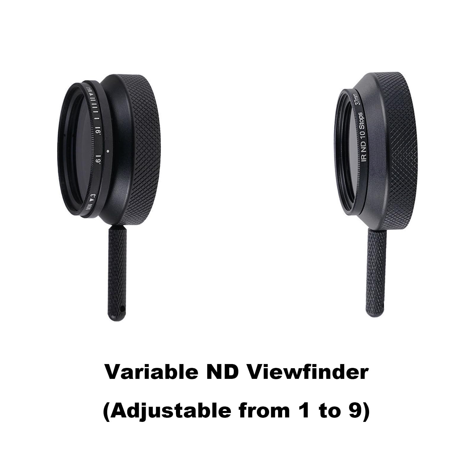 Filtro ND Variabile Regolabile, Filtro a Densità Neutra, | Obiettivo Regolabile 1-9, 24 Strati, Vetro Ottico HD Multistrato, Telaio in Alluminio, Lente staccabile.