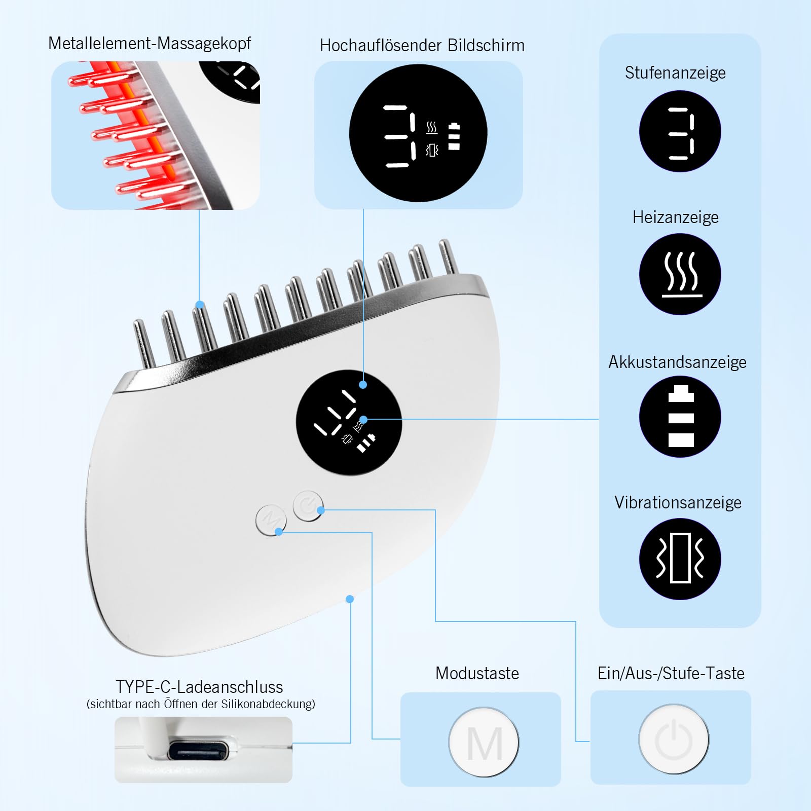 EMS Gua Sha Gesichtsmassagegerät LED Rotlicht Violettlicht Blau Therapie Gesichtsformungswerkzeug