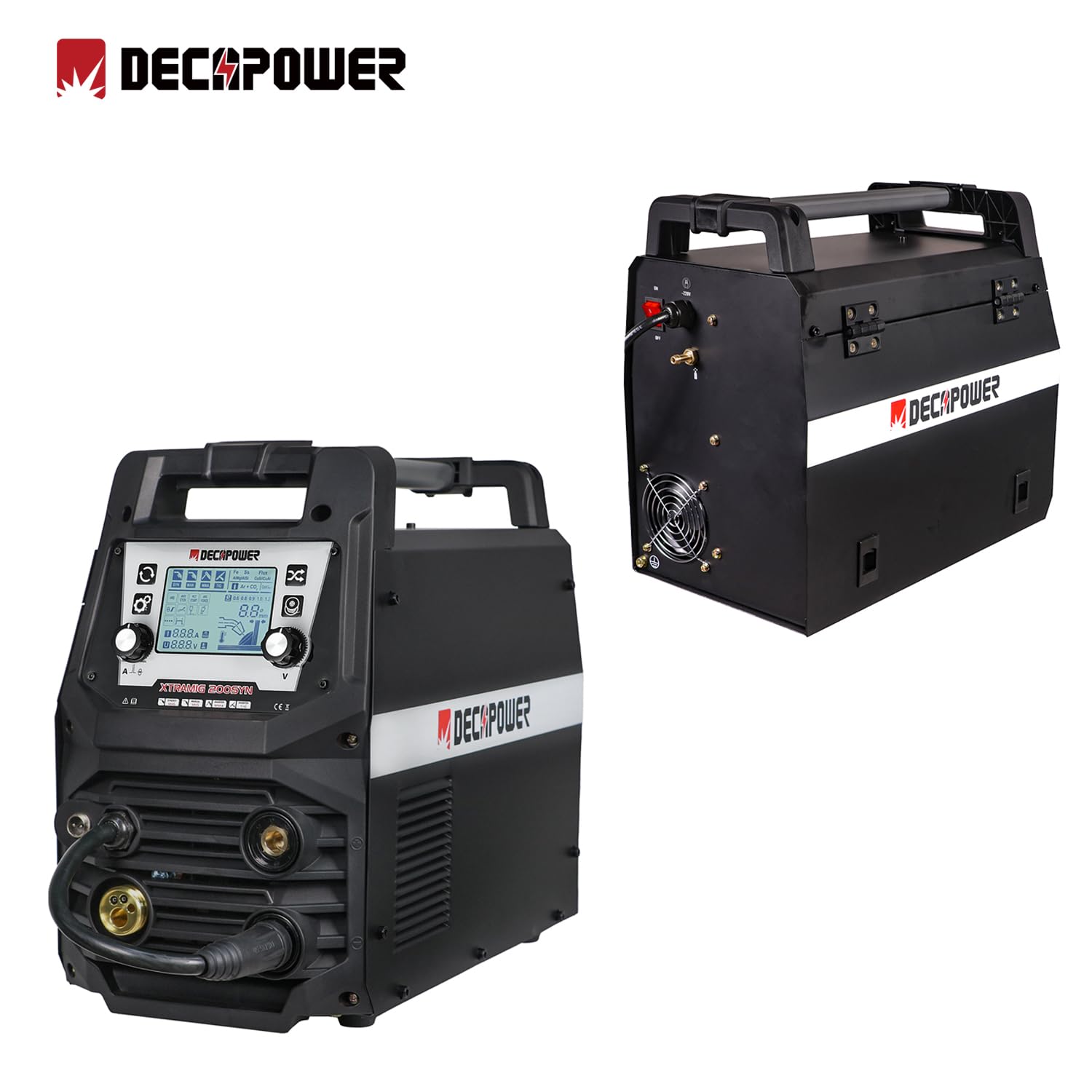 Decapower Poste à Souder XTRAMIG-200 SD PACK2 4en1 MIG MMA TIG | Gaz Argon Co2 Soudure 200A Soudage de l'aluminium Équipement de soudage SPOOL GUN