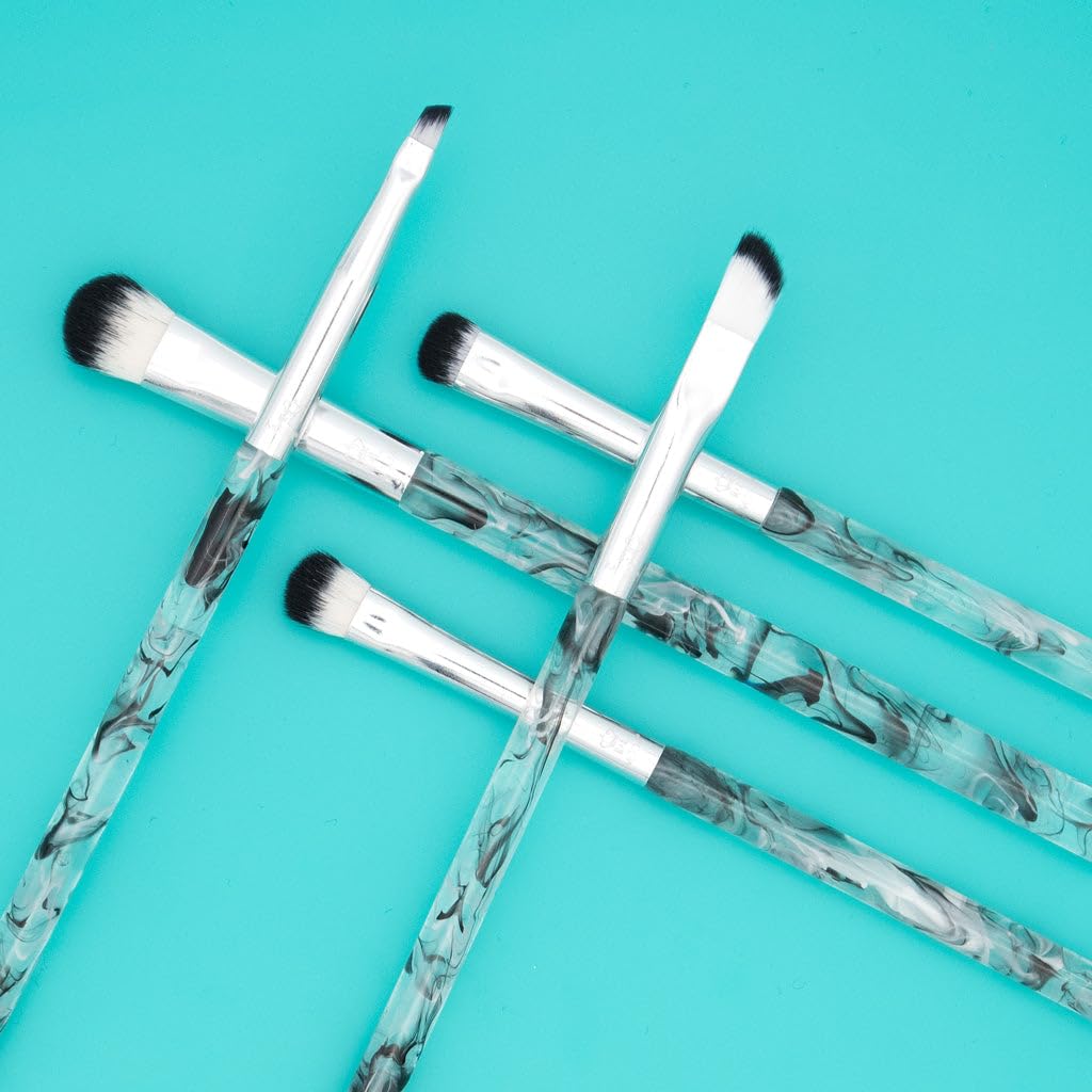 MODA Smoke Show, 5pc Eye Makeup Brush Set, Includes - Shadow, Shader, Triad, Smudger & Liner Brushes, Black - Image 2