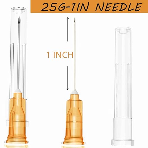 Miniatura 2 de Paquete de 100 herramientas de laboratorio dispensadoras de acero inoxidable de 25 Ga de 1 pulgada, accesorios para laboratorios científicos,