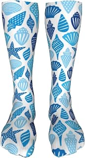 321 Gift Socks 50Cm Seashells Fun Socks Novelty Work Socks Unique Golf Socks For Winter, Child, Hiking