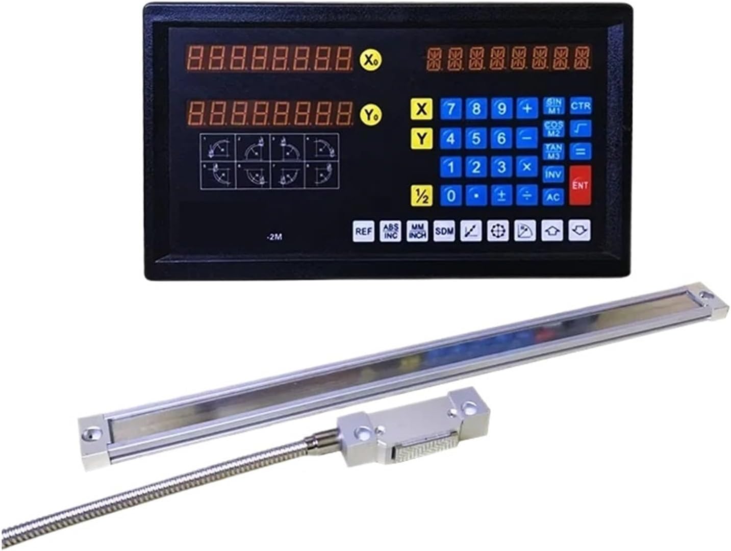 NT-3MMagnetic Scale Tape Sensor Aluminium Alloy Reader Head Linear Displacement Sensor Resolution 0.005mm(Sensor -5000mm Set)