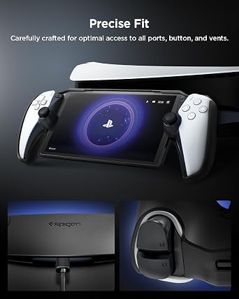 Spigen Thin Fit Designed for PlayStation Portal Case (2023) | Full Protection, Slim Case Cover with Ergonomic Grip - Black