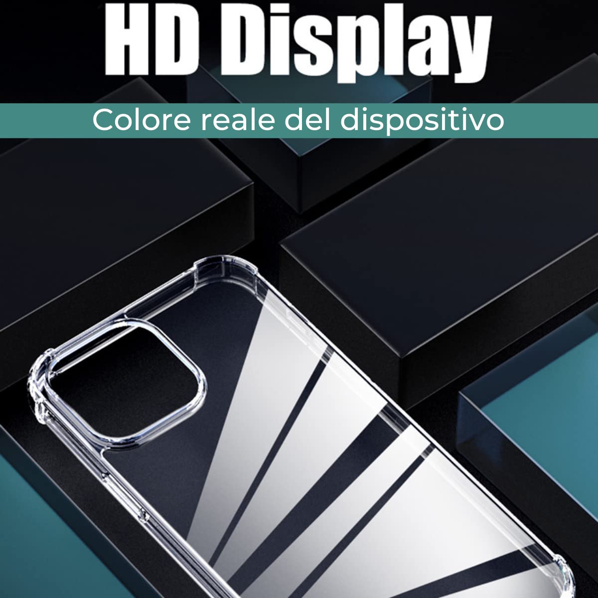 Custodia Soft Armor Per IPhone 13 (6,1'') – Angoli Rinforzati Anti-Caduta, TPU 1,5 Mm Sottile, Protezione Fotocamera, Trasparente - 3