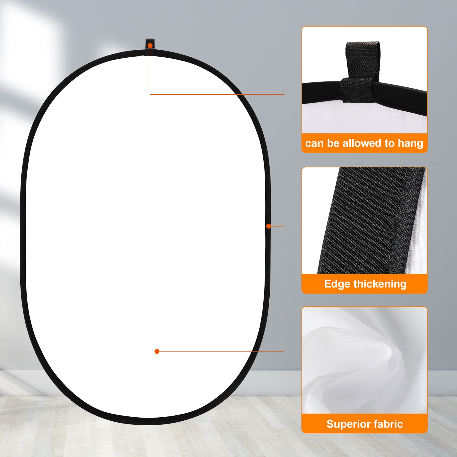 Diffusore di luce morbida da 101,6 x 152,4 cm, pieghevole, con riflettore pop out, per riprese video in studio e fotografia all'aperto con borsa per il trasporto (100 x 150 cm)