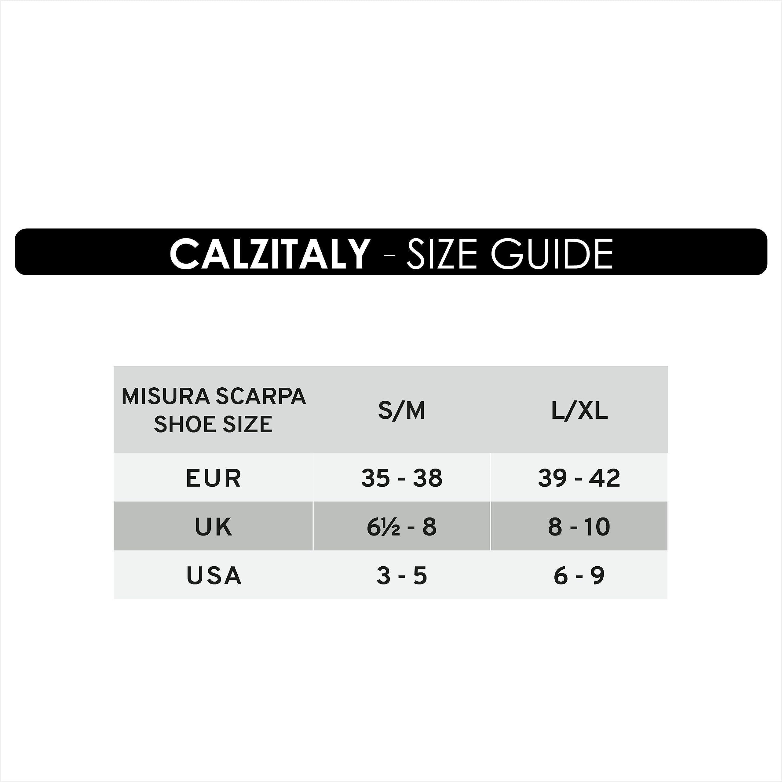 CALZITALY PACK 1/2, medyczne skarpety kompresyjne, mocne skarpety kompresyjne do kolan, 140 DEN | 15-21 mm/Hg | Wyprodukowano we Włoszech
