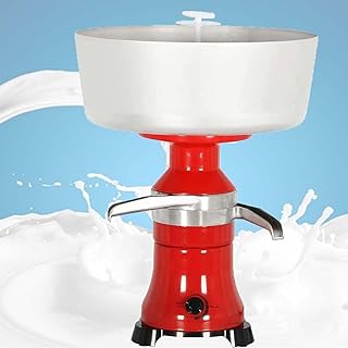 Centrifugal Milk Cream Separating Machine, Fresh Separator, 12L Large Capacity 304 Stainless Steel 80L/H for R-aw Cow Goat
