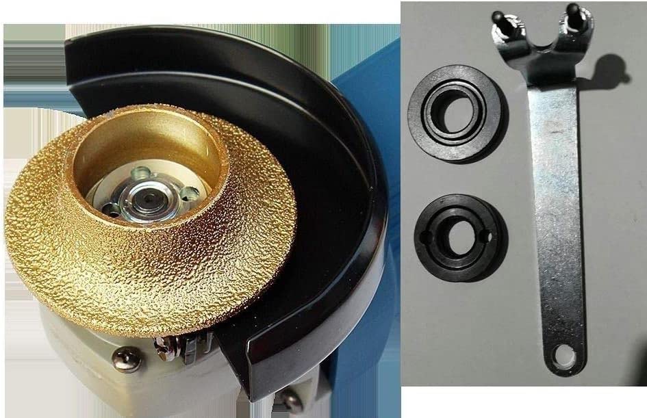 B25 Hand Profiler Router Bit Profile Wheel 1 inch Demi Bullnose Half Bullnose Roundover Coarse Diamond with 5/8-11 Thread Connector for Granite