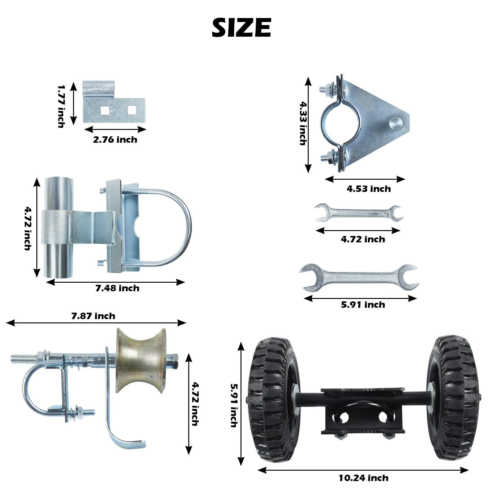 Chain Link Gate Rollers Rolling Gate Hardware Kit For Chain Link Sliding  Gates – Complete Installation Set 4 Inch Gate Valves
