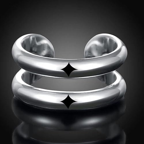 Miniatura 146 de 925 Sterling Silver Ring Minimalist Adjustable Rings Band Handmade Rings for Women Girls