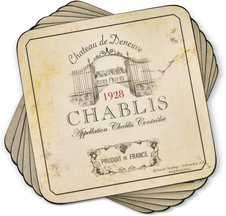 Pimpernel Shagreen Leather Coasters Set of 6 Cork