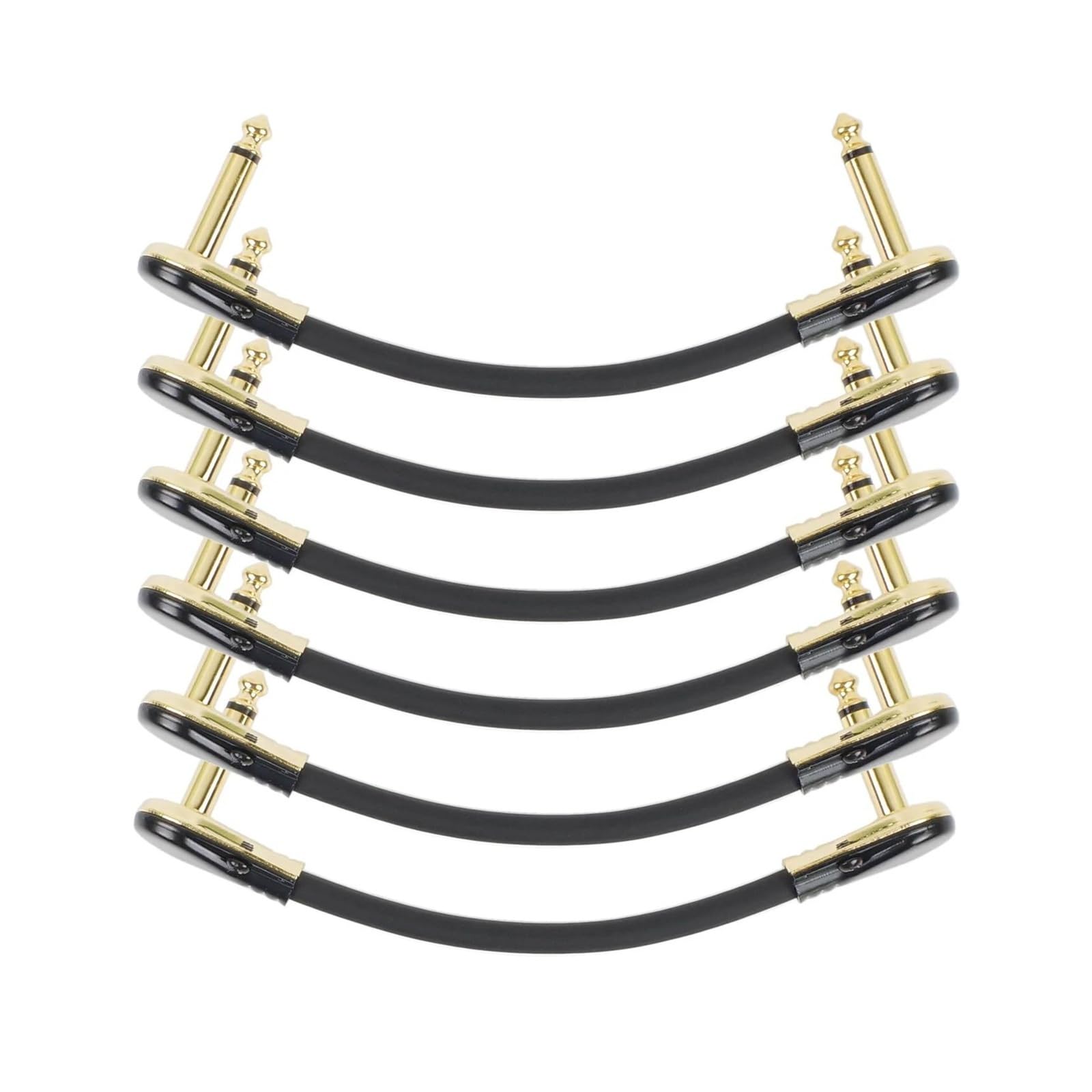 Kabel audio do gitary Kabel do gitary 15 cm 6 cali kątowy płaski złącze do pedału efektowego