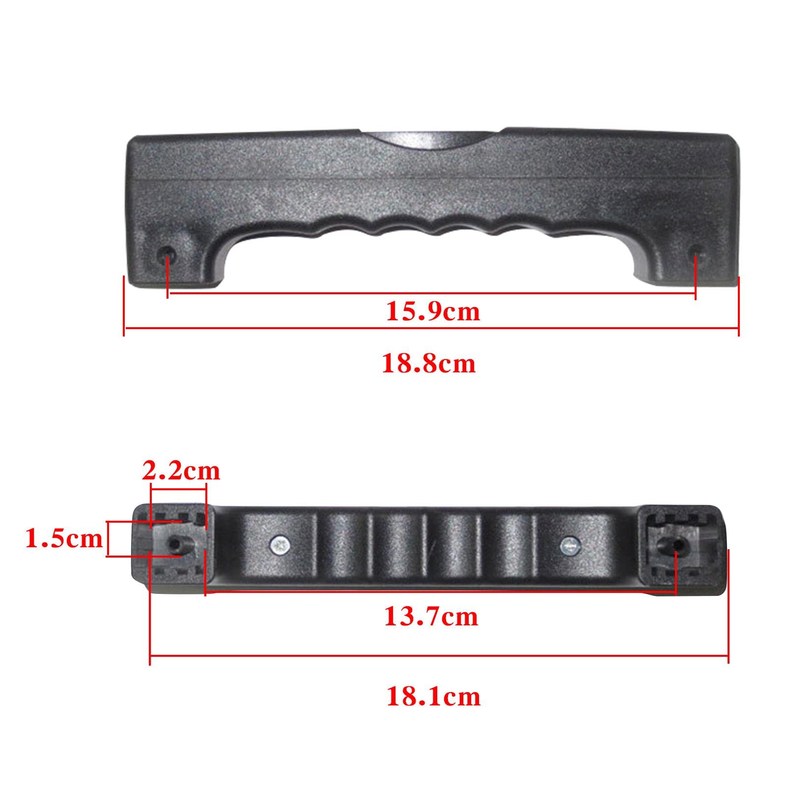 5 zestawów uchwyt do bagażu przenośny zamiennik wytrzymałych akcesoriów do walizek 188 mm 22 x 15 mm czarny