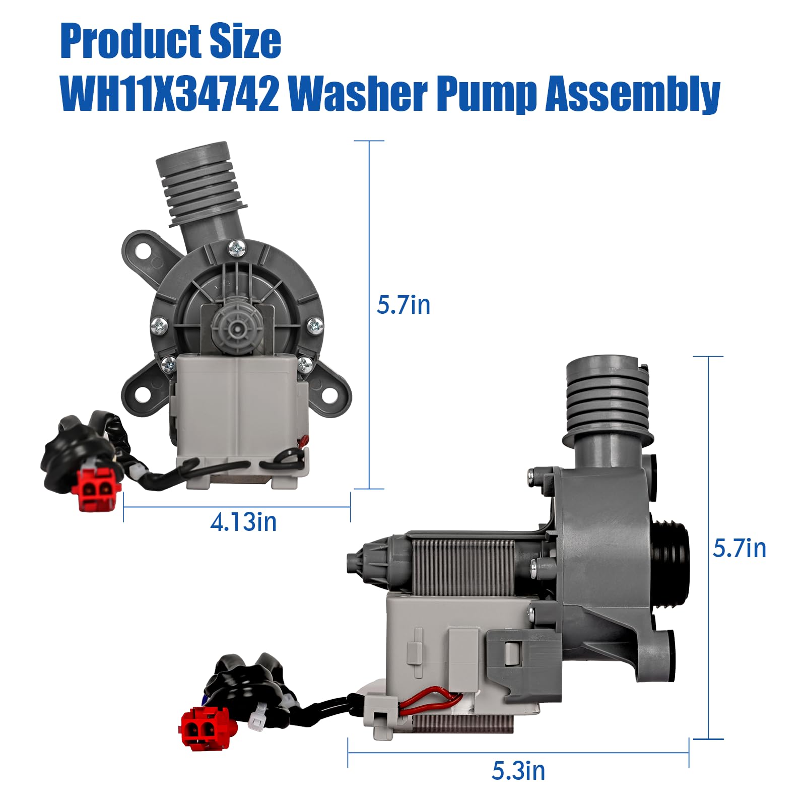 Amazon.com: WH11X34742 Washer Pump Assembly (OEM Part) Fit for 