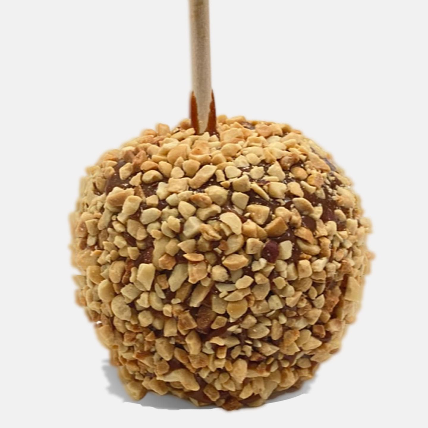 San Jose Candy KitchenGourmet Caramel Apple with Peanuts, Buttery Caramel, Large Granny Smith Apple, Tart & Juicy, Rolled in Peanut Pieces, about 13oz