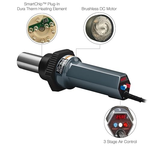 Miniatura 2 de Steinel Herramienta eléctrica industrial HG 5000 E - Pistola de calor de 230 V con salida de 28 cfm, control de temperatura y flujo de aire