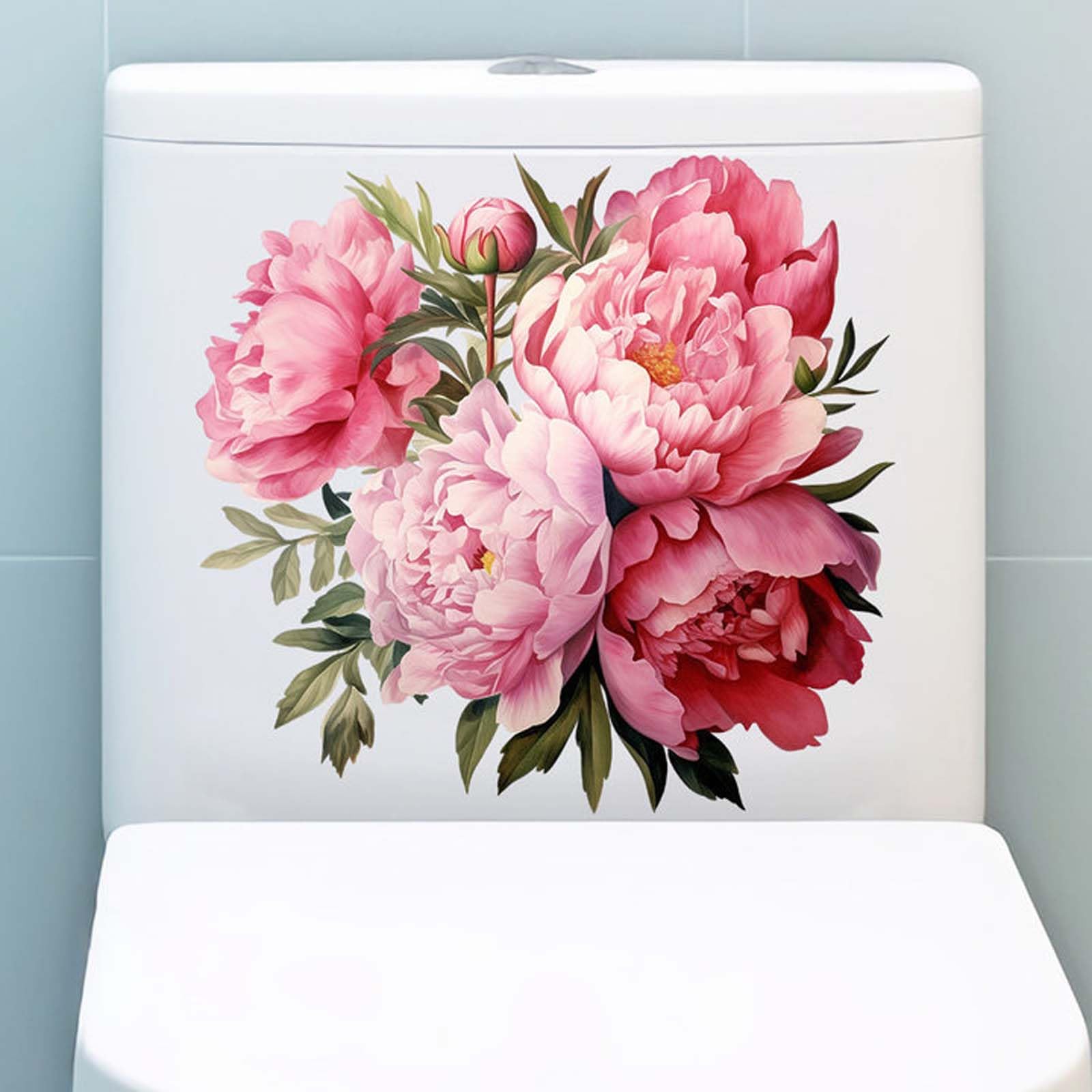 Graz Design - Adhesivo decorativo para pared (30 x 30 cm), diseño de peonía, flores y peonías, color rosa — view 7