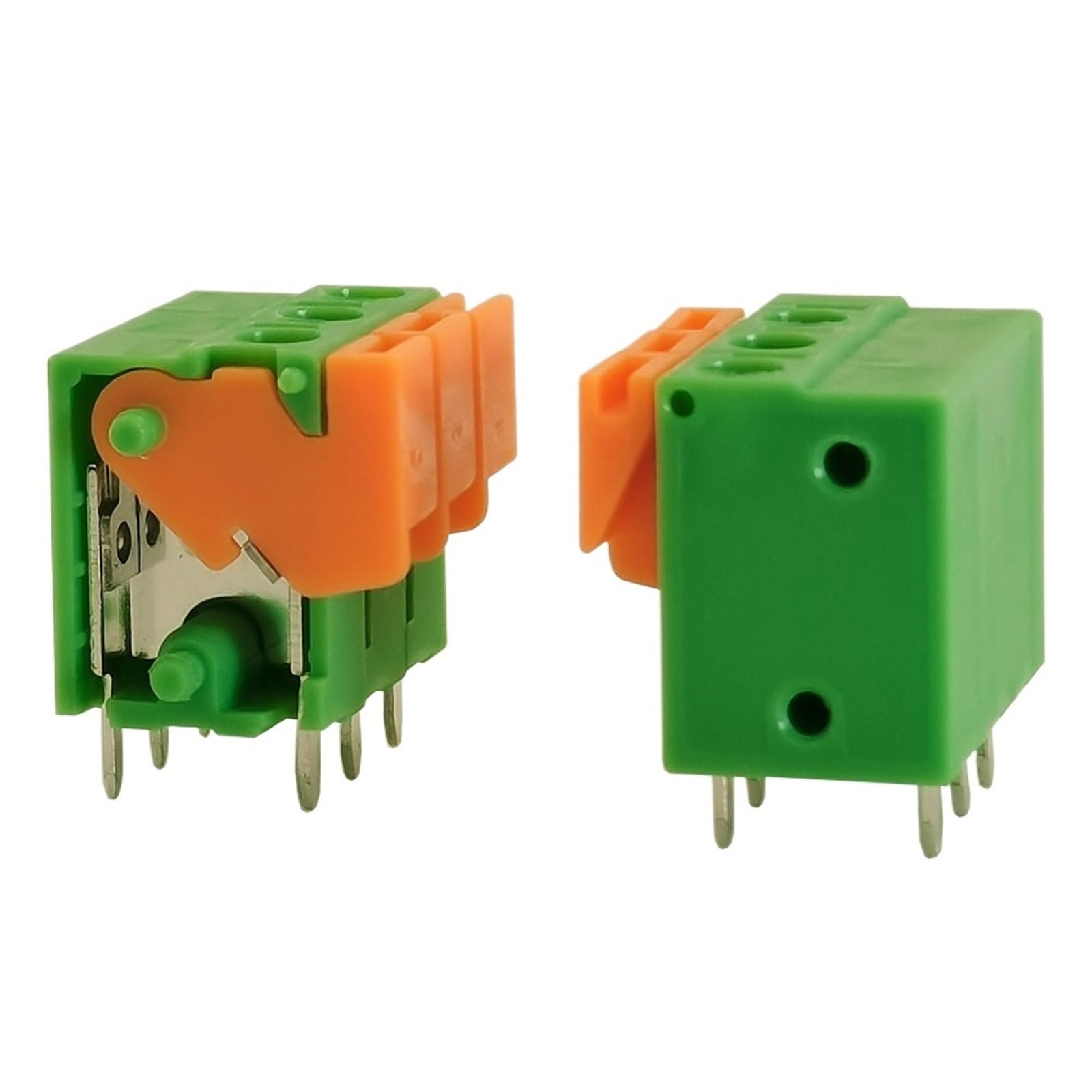 Lot de 50 borniers à ressort for circuits imprimés KF141V, KF141R, KF142V et KF142R, diamètre 2,54/5,08/7,62 mm, 2 à 12 broches.(10P(50Pcs),142V-7.62)
