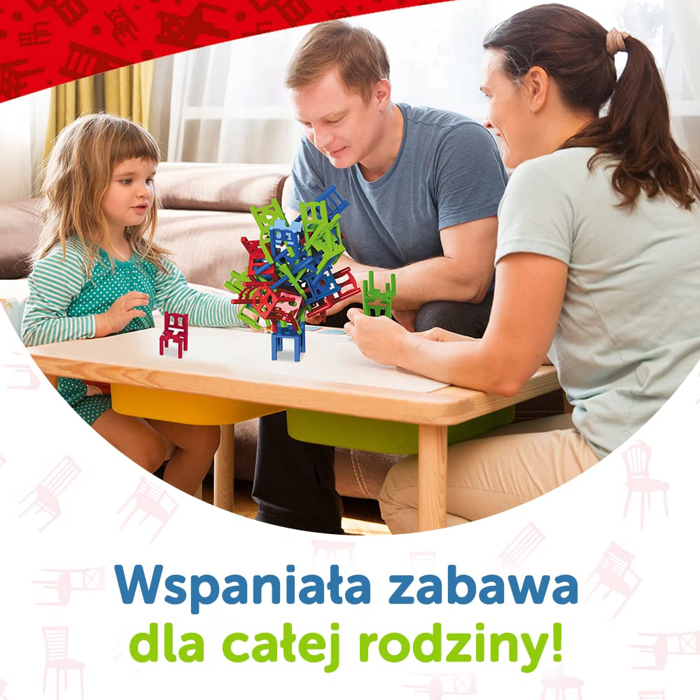 Trefl, Mistakos Krzesła, dla 1-3 osób, Gra Zręcznościowa dla Całej Rodziny, Gra Towarzyska Mistakos Chair, dla Dorosłych i Dzieci od 5 lat