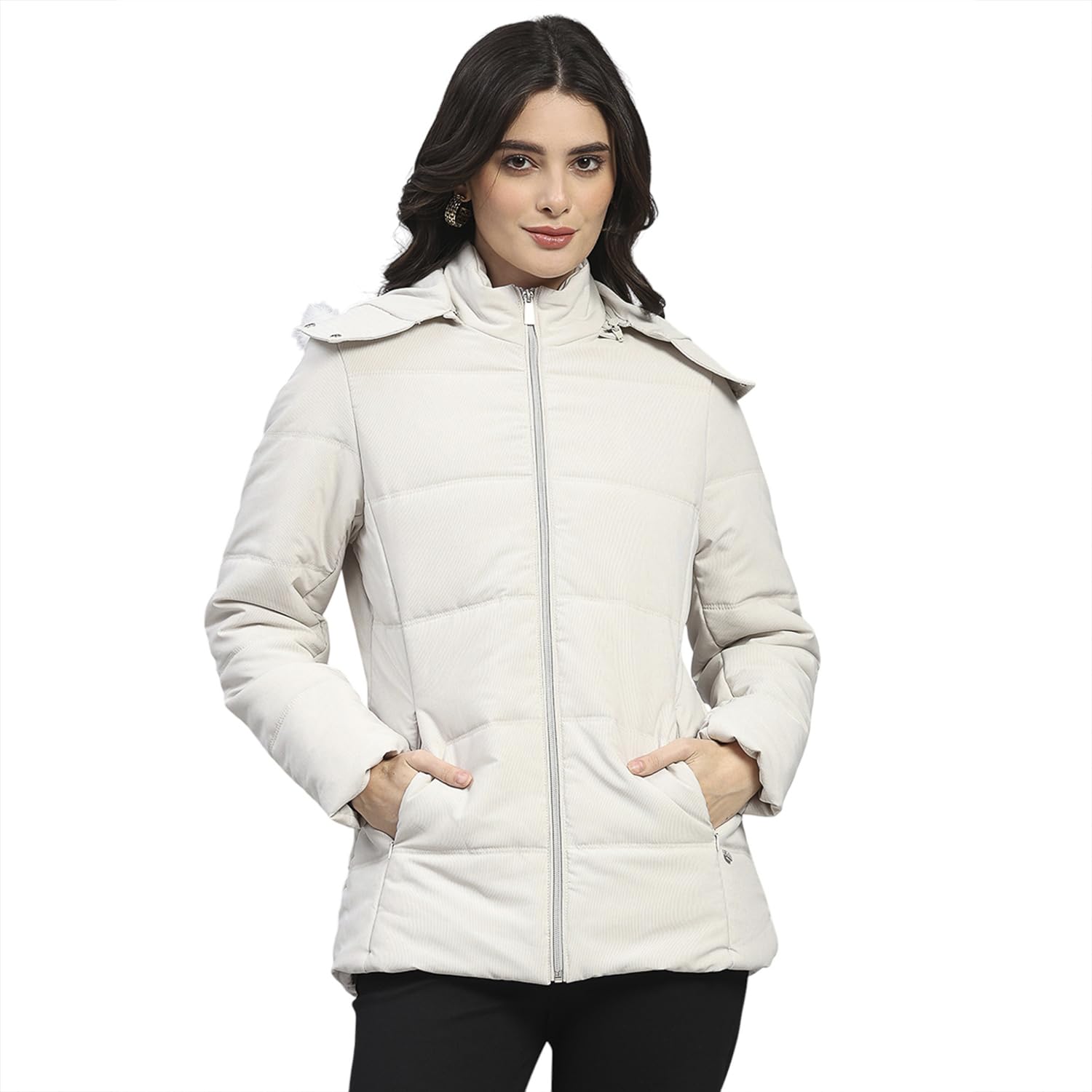 monte carlo Womens Regular Fit Striped Pattern Zipper Closure Full Sleeve Winter Jacket | Women Winter Jacket | Stylish Zipper Jacket | Casual Winter Wear For Women's(Pack of 1)-picture-13