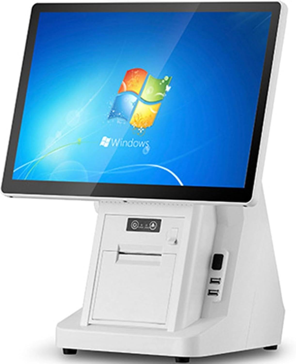 Registratore Cassa Doppio Schermo Touch 15.6",RAM 8gb,Ssd 128/256gb,Windows7/8/10,Termica 58/80mm Integrata,per Vendita Dettaglio,Ristorante/Stampante Single-128G/58mm