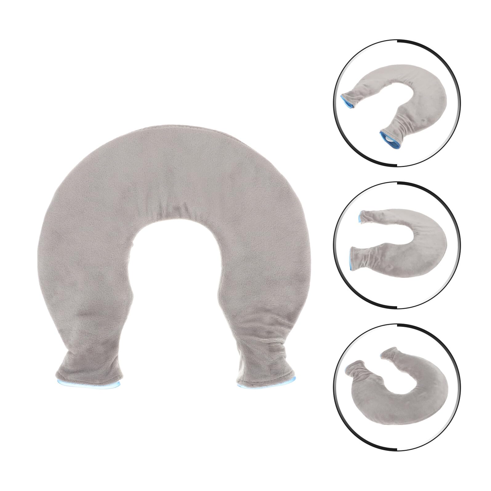 Borsa Termica Riutilizzabile a Forma di U in Pvc per Massaggio Collo e Spalle, Impacco Caldo e Freddo in Gomma e Poliestere, per Uso Domestico e Riabilitazione