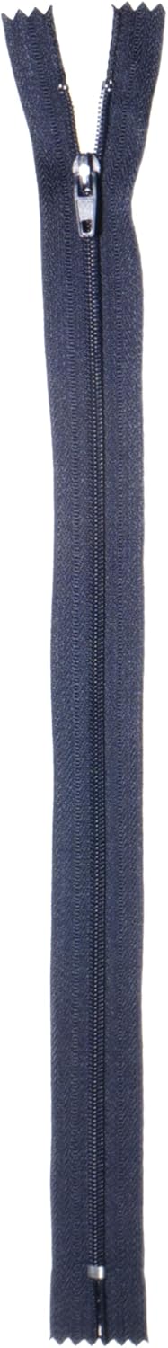 Trimz (20inch Black one way end stop zip with 4mm teeth 10Pcs, 50cm=19.68, 10 Pack