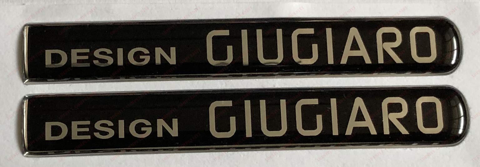 Stemma Logo Design GIUGIARO. Coppia Adesivi resinati. Black Limited Edition