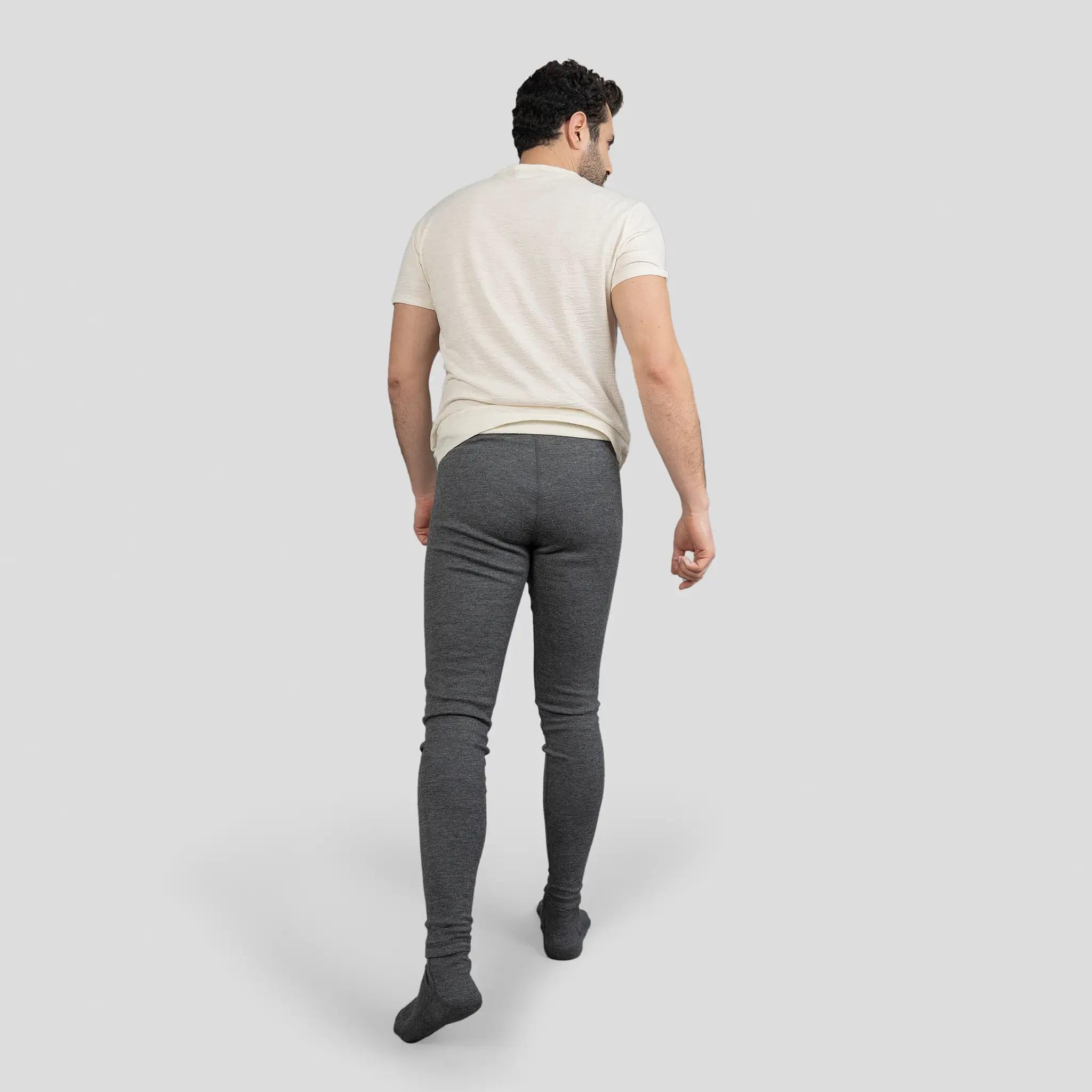 AoA 230 Royal Alpaca Leggings para hombre: ultra ligeros, suaves y cálidos pantalones ecológicos de senderismo, Azul marino, XX-Large