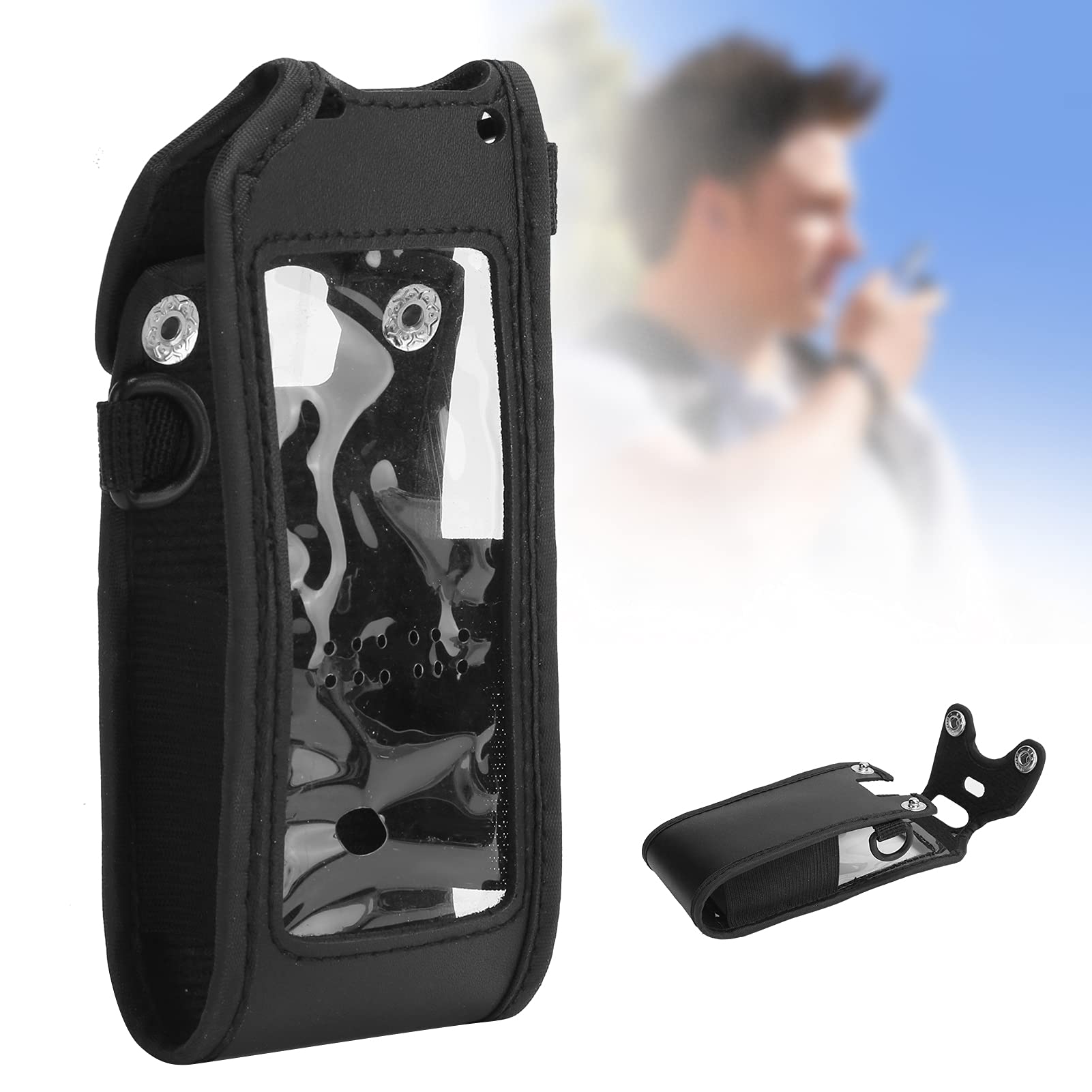 Walkie Talkie Case Two‑Way Radio Case Pu Leather Pu Leather Soft Case Cover Walkie Talkie Protector Fit For Anytone Atd878Uv Twoway Radio